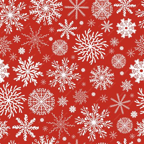 Premium Vector | Simple red and white christmas lace overlapping snowflakes.