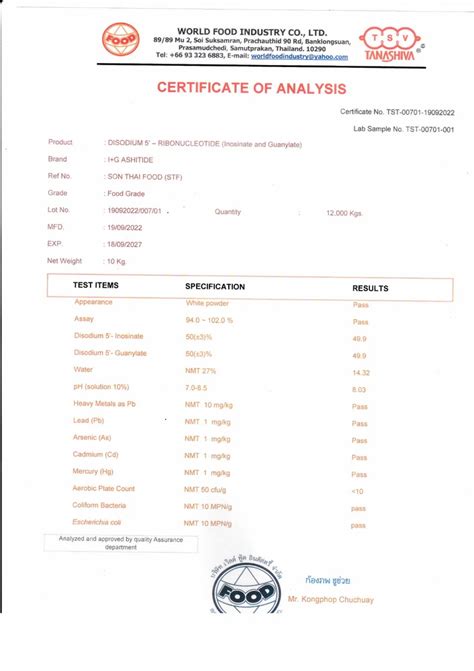 Disodium 5 Inosinate Disodium 5 Guanylate, 10 kg, Powder at Rs 710/kg ...