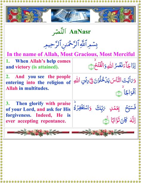 Surah nasr transliteration - guluza