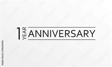 1 year anniversary emblem. Anniversary icon or label. 1 year ...