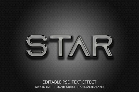 Star 3d text effect | Premium PSD File