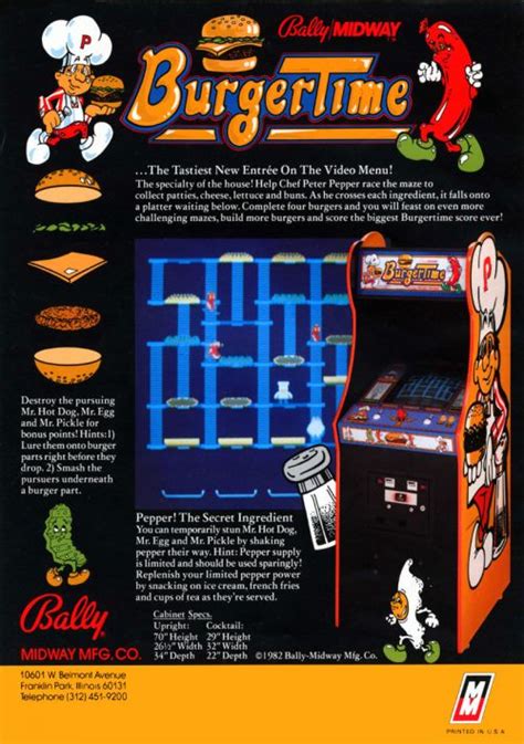 Burger Time ROM Free Download for Mame - ConsoleRoms