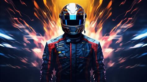 Premium AI Image | The helmet of the motorcycle racer