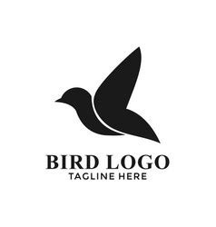 Simple bird logo design Royalty Free Vector Image