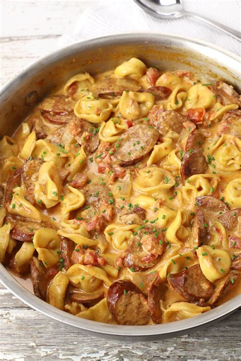 Andouille Sausage Tortellini Skillet Meal - The Toasty Kitchen