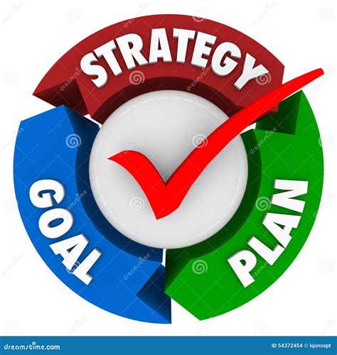 Strategy Goal Plan Three Arrow Diagram Mission Achieve Success Royalty-Free Stock Image ...