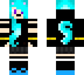 Blue Cat Girl | Minecraft Skin