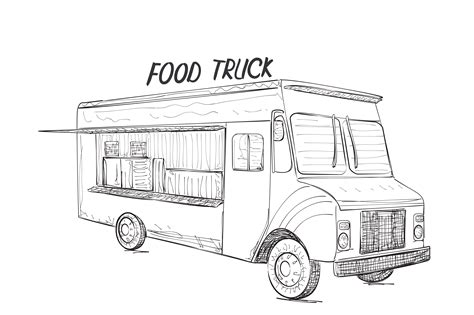 Food Truck Sketch ~ Illustrations ~ Creative Market