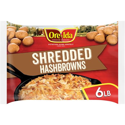 Ore-Ida Shredded Hash Browns Frozen Potatoes Value Size, 6 lb Bag - Walmart.com