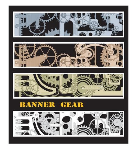 Banners with gears 511718 Vector Art at Vecteezy