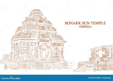 Konark Sun Temple Chariot Wheel Vector Illustration | CartoonDealer.com ...