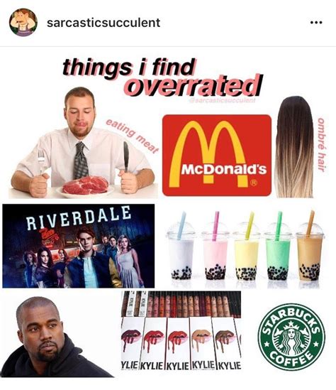 overrated things / things I find overrated | Overrated, Memes, Youtube