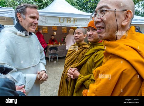 Paris, France, Interfaith Buddhist Festival, Buddhist Monks from ...