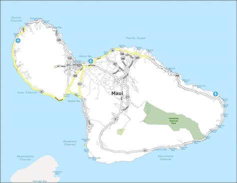 Map of Maui Island, Hawaii - GIS Geography