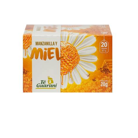 Té de Manzanilla y Miel de té Guarani - Contiene 20 saquitos de 1 g ...