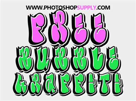 [FREE] Bubble Graffiti Font - Photoshop Supply