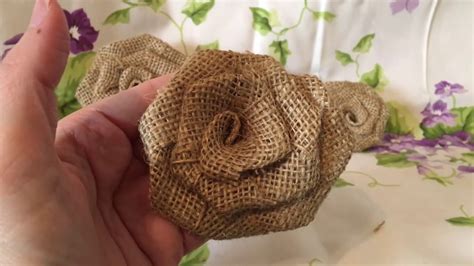 How to make a burlap rose. Create your own wedding flowers. Burlap ...