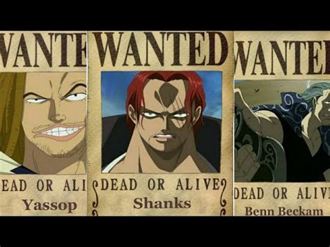 One piece: Shanks crew bounties - chapter 903+ Prediction - YouTube