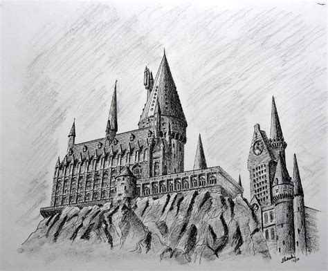 Hogwarts castle drawing | Harry potter drawings, Hogwarts castle drawing, Harry potter art drawings