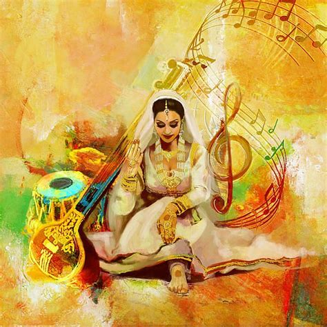 HINDU LADY | Music painting, Dance paintings, India art