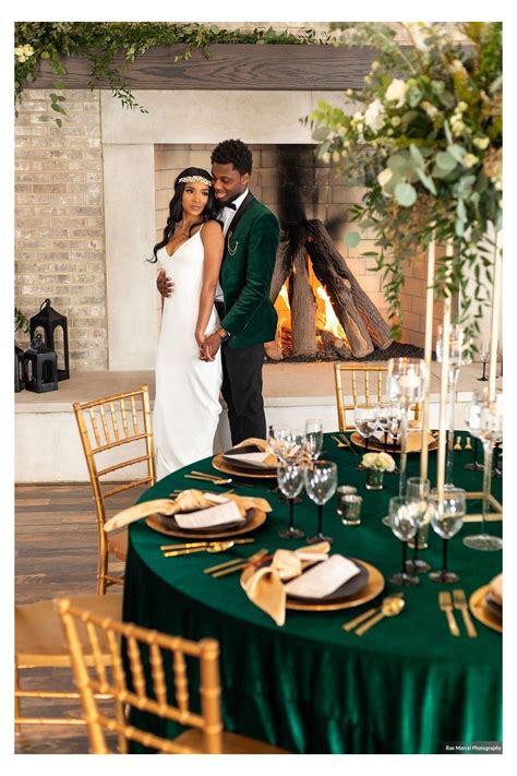 Emerald green and gold wedding Theme | Dresses Images 2022