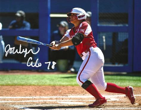 Jocelyn Alo Autographed 8x10 Batting 4