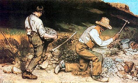 Courbet, The Stone breakers, 1849 Gustave Courbet, French Paintings, 19th Century Art, Winslow ...