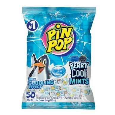 PIN POP BERRY COOL MINTS X50pcs – CandyKidz Megastore