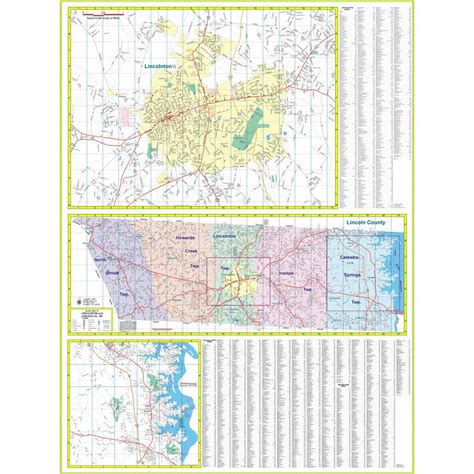 Lincoln County, NC Wall Map - The Map Shop