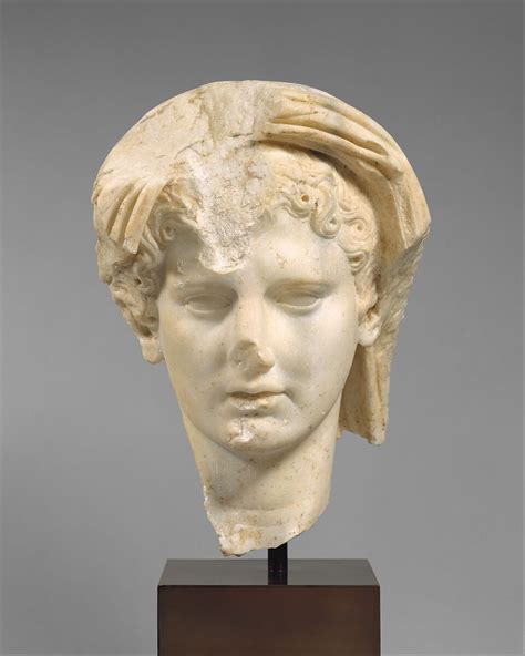Marble head of a veiled man | Roman | Early Imperial, Julio-Claudian | The Met