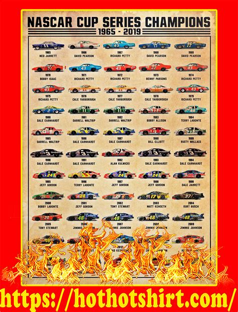 BEST Nascar cup series champions poster