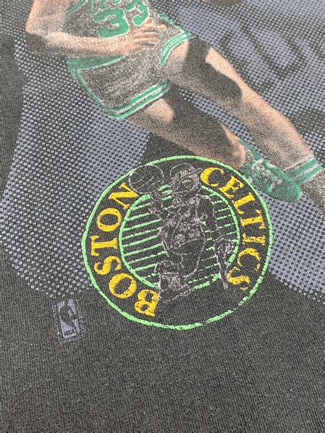 1990s Larry Bird Boston Celtics T-shirt black single stitch cotton NBA ...