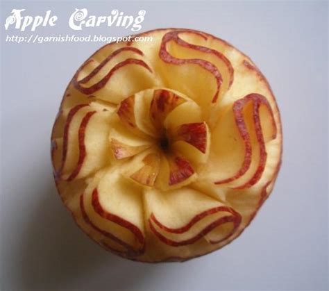 GarnishFoodBlog - Fruit Carving Arrangements and Food Garnishes: Apple Carving For Today