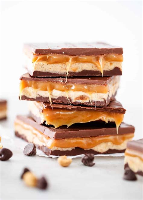 The BEST Homemade Snickers Bars - I Heart Naptime