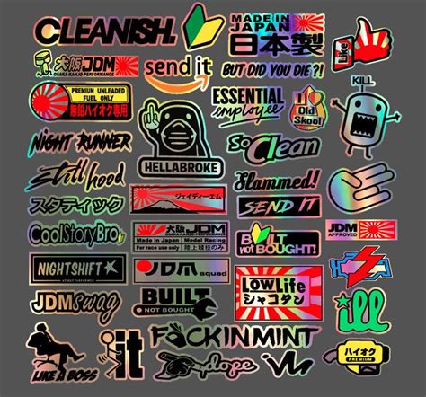 Jdm 26 Random Car Sticker Decal Pack Car Window Stickers for - Etsy | Jdm stickers, Car stickers ...