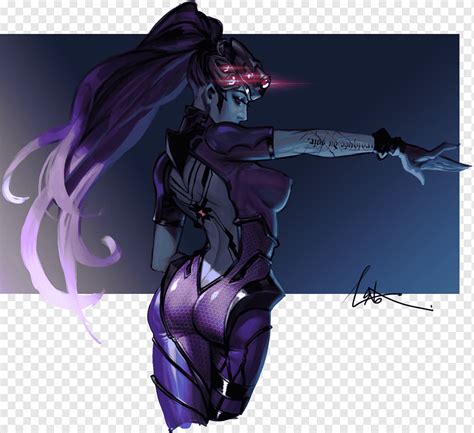 Overwatch widowmaker fan art dibujo, overwatch widowmaker, púrpura ...