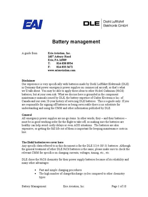 Battery Management Guide | PDF | Battery Charger | Battery (Electricity)