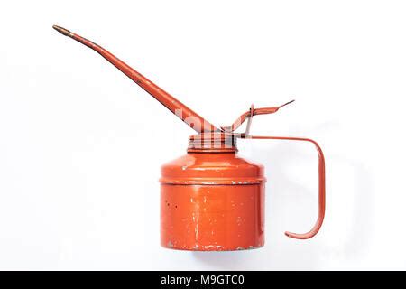 Antique Grease Container On White Background Stock Photo - Alamy