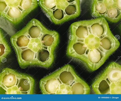 Cut Okra Stock Photo - Image: 14906860