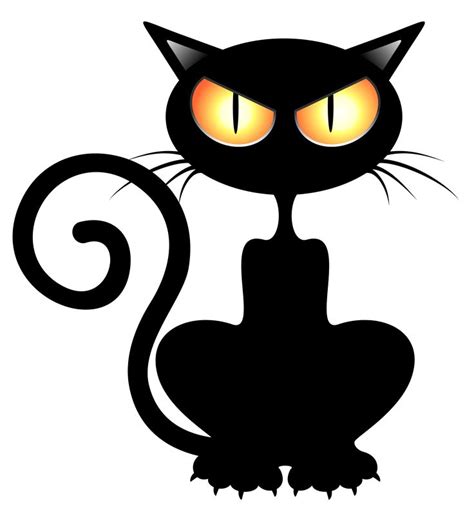 Astounding Cartoon Of A Black Scaredy Halloween Cat Royalty Vector ... | Pinturas faciais para o ...