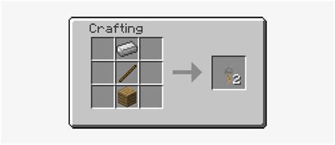 1 Iron Ingot 1 Stick 1 Wooden Planks - Minecraft Concrete Recipe PNG ...