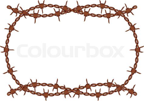 barbed wire frame vector | Stock vector | Colourbox