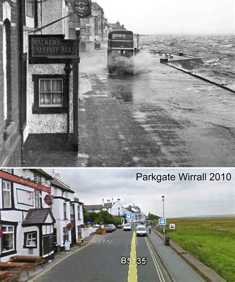 A bus at Parkgate, Wirral | The top scene is a postcard from… | Flickr