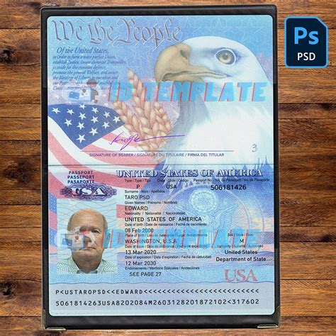 Usa Passport Psd Template Usa Passport Psd Template – NBKomputer