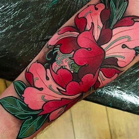 Image result for neo traditional peony tattoo | Japanese flower tattoo ...