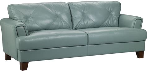 Vita 100% Genuine Leather Sofa - Sea Foam | The Brick