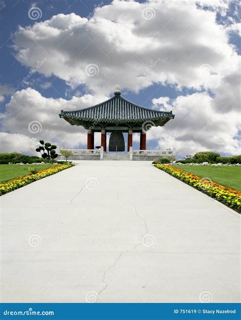 Pagoda Set in Beautiful Nature Background Stock Image - Image of green, concept: 751619