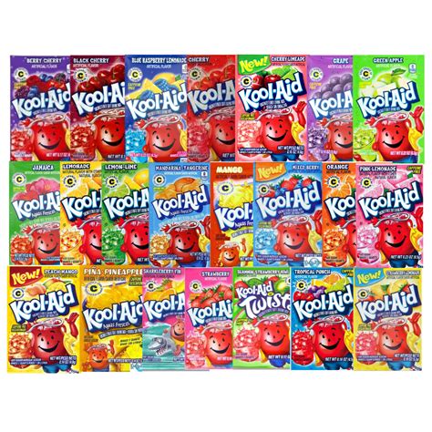 Buy Kool-Aid Drink Mix Mega Sampler Variety Pack - 22 Flavors - 1 packet of each flavor Online ...