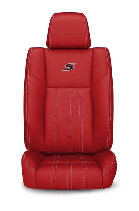 Chrysler 300 Red Leather Seat Covers - Velcromag