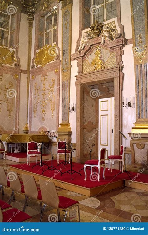 Interior of Mirabell Palace - European Barock Palace, Salzburg, Austria Stock Photo - Image of ...